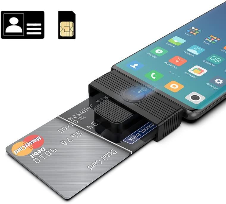 Type C CAC Reader, DOD Military USB C Common Access CAC, Smart Card Reader
