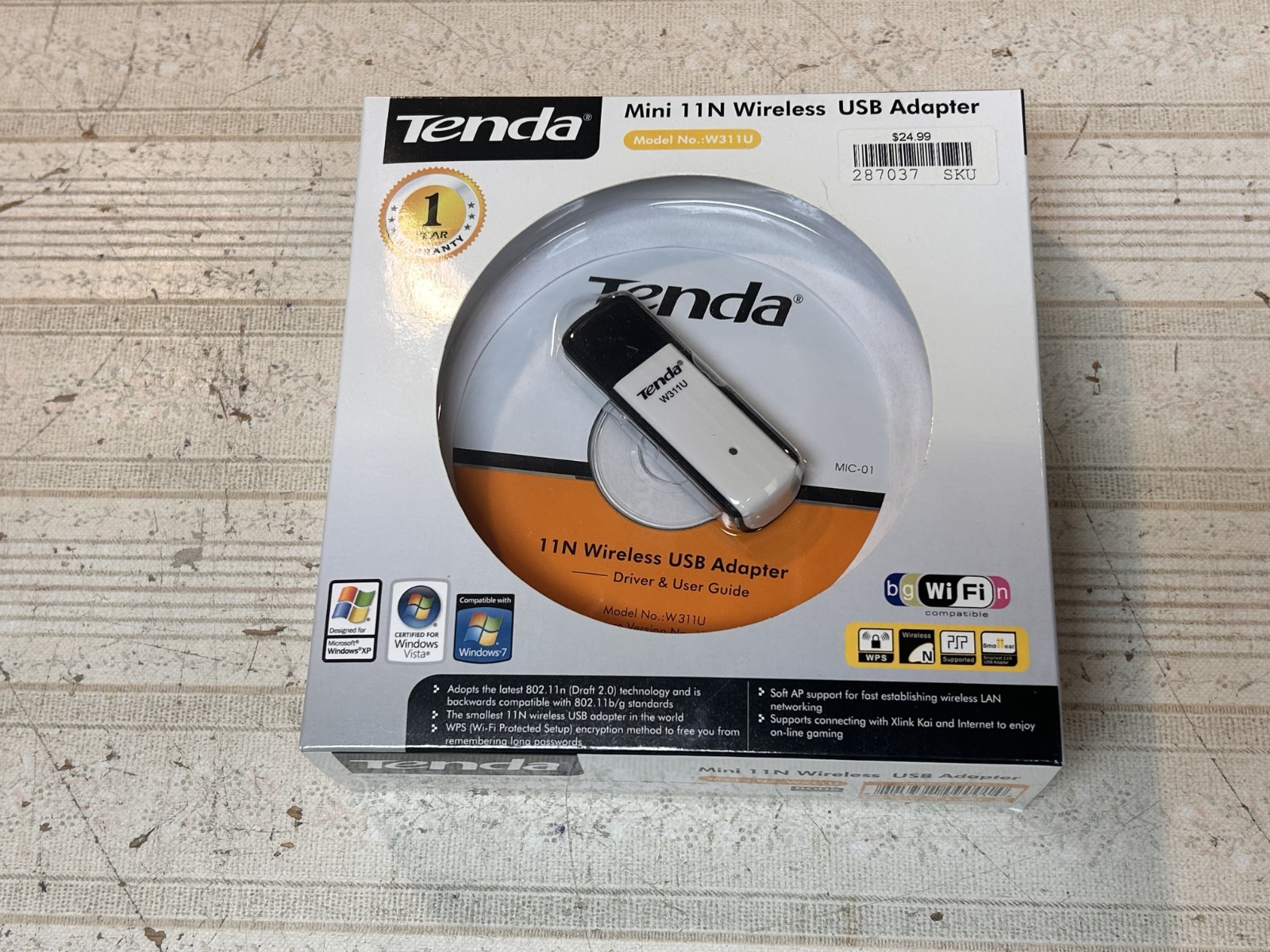 Tenda W311U Mini 11N Wireless USB Adapter 802.11n Wi-Fi with Box
