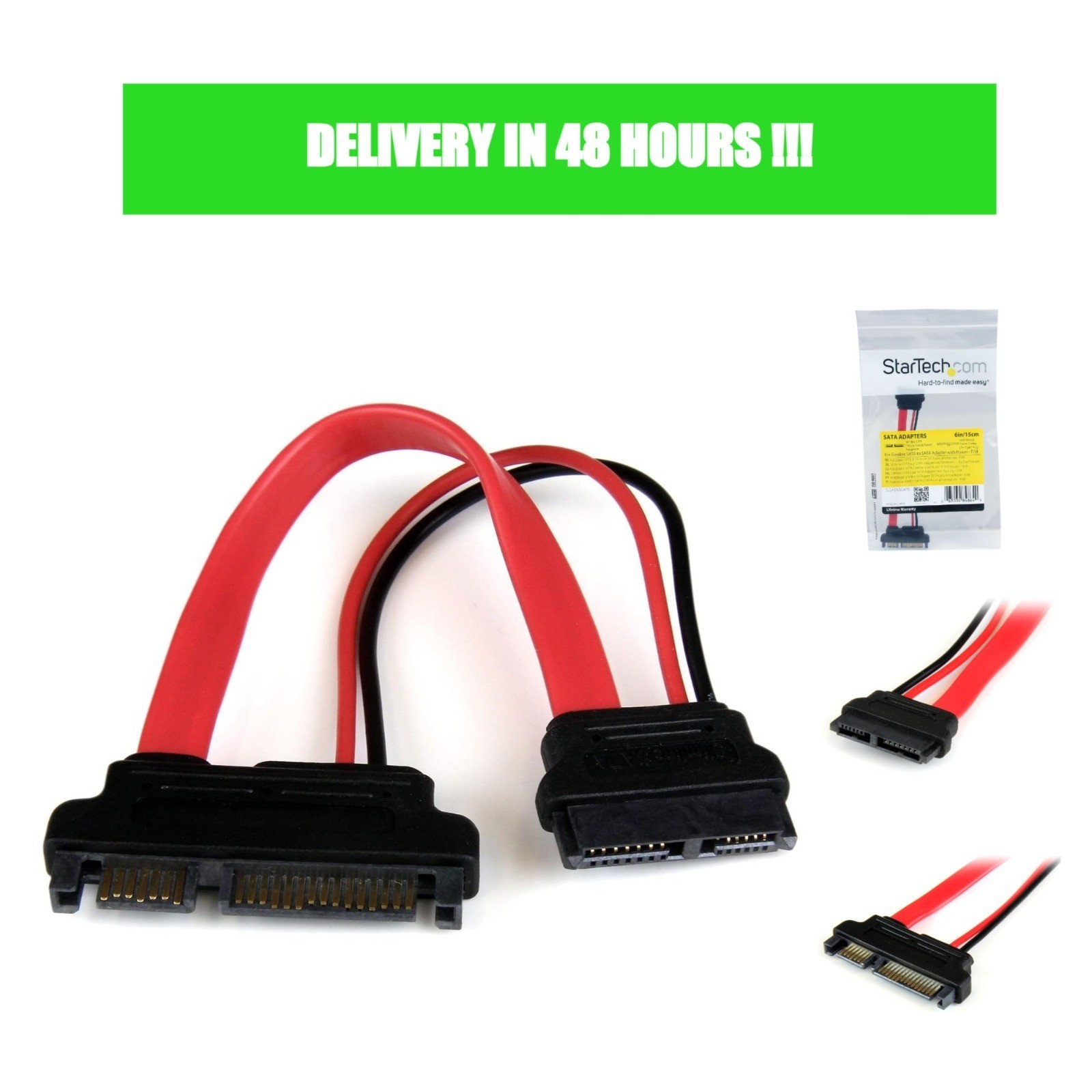 StarTech 6in Slimline SATA to SATA Adapter with Power SLSATAADAP6