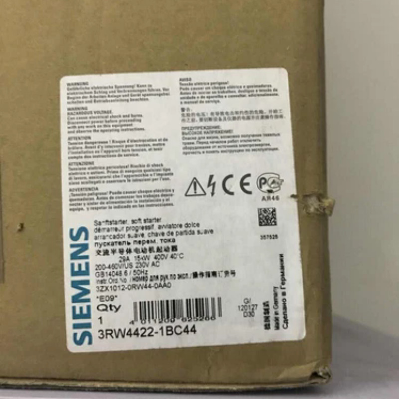 New Original Siemens 3RW4422‑1BC44 SIRIUS 3RW44 Soft Starter 29A 15kW Unit