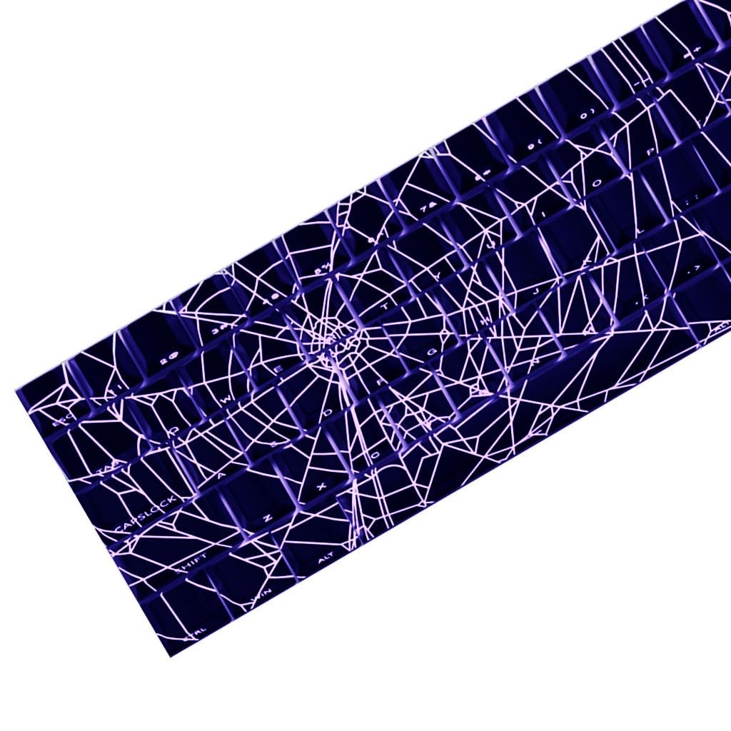 64/74Key Gothic Spider Web Dark SidePrint Translucent PBT Keycaps Set