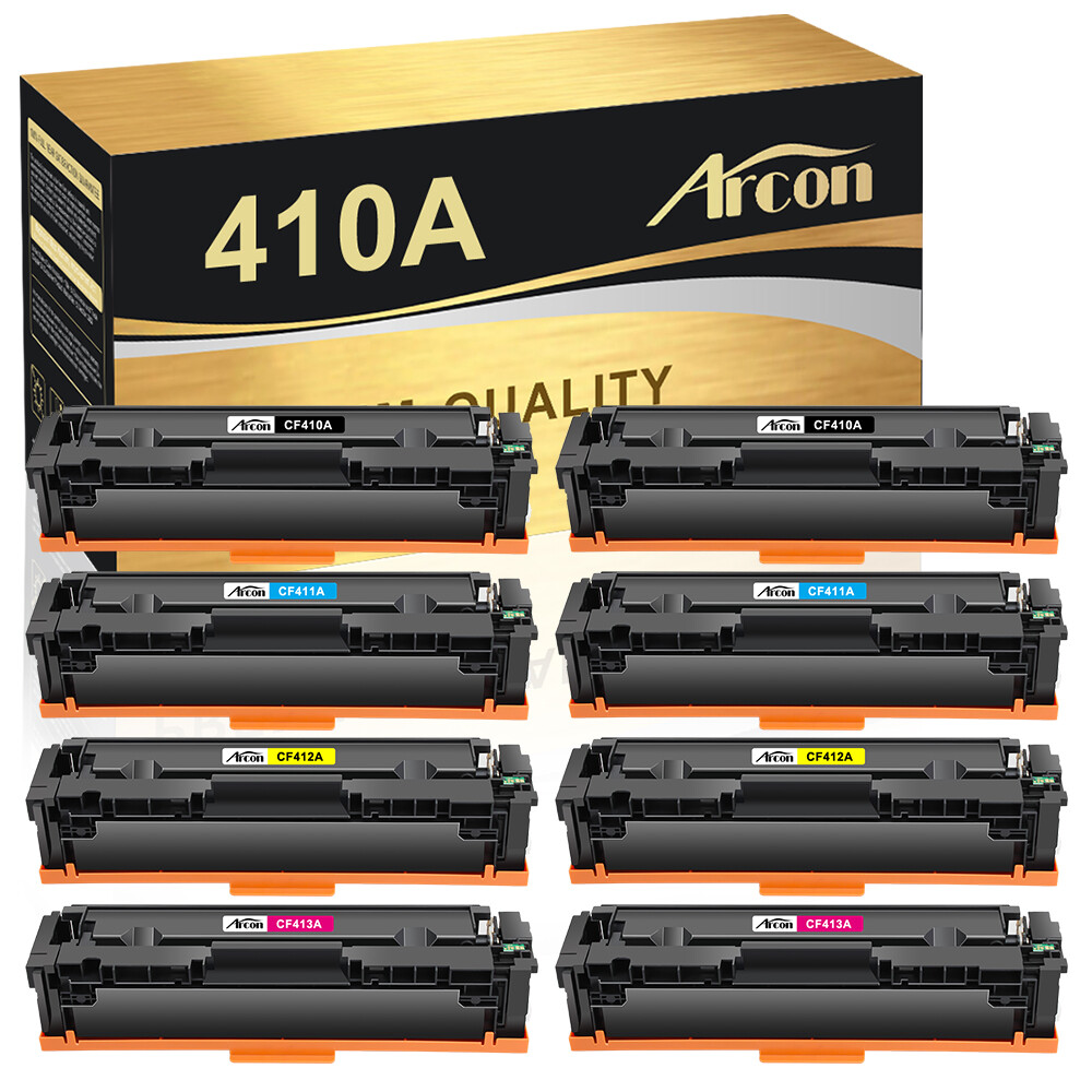 8PK 410A Toner Cartridge Set Fits for HP CF410A-13A LaserJet MFP M377dw M452dn