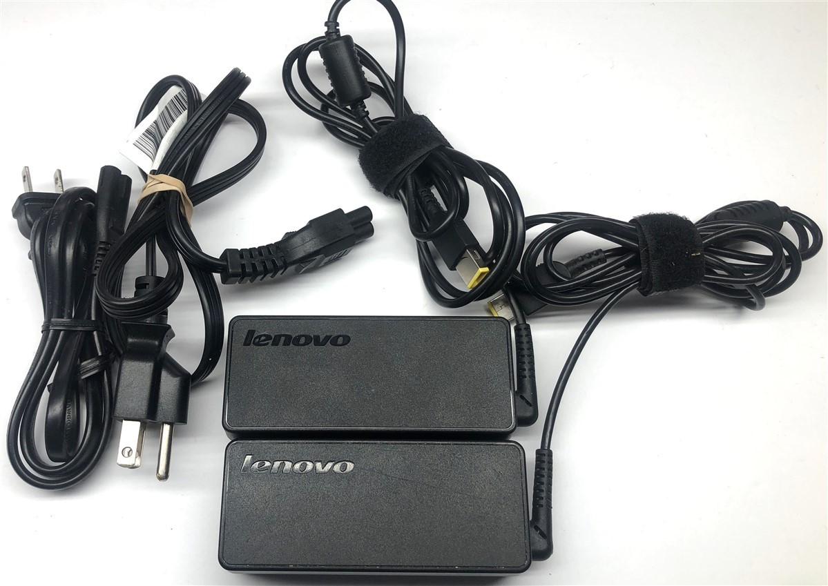 Lot of 2 Genuine Lenovo Ideapad Yoga Laptop Charger AC Power Adapter 20V 65W