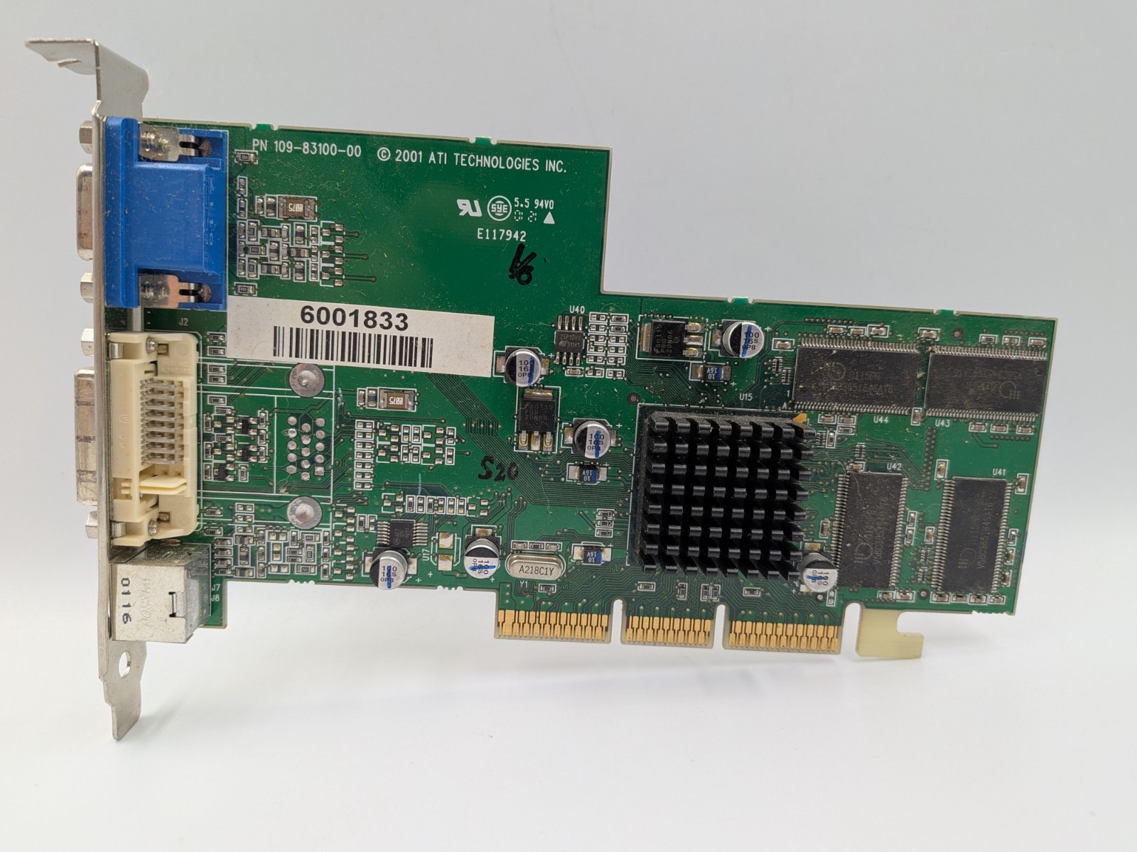 ATI Radeon VE 7000 64MB AGP Video Card 109-83100-00 Gateway 6001833 Untested
