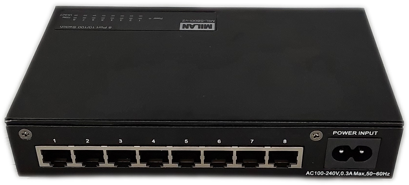 Milan MIL-S800i-v2 8-Port Ethernet Switch 1Gbps Unmanaged 