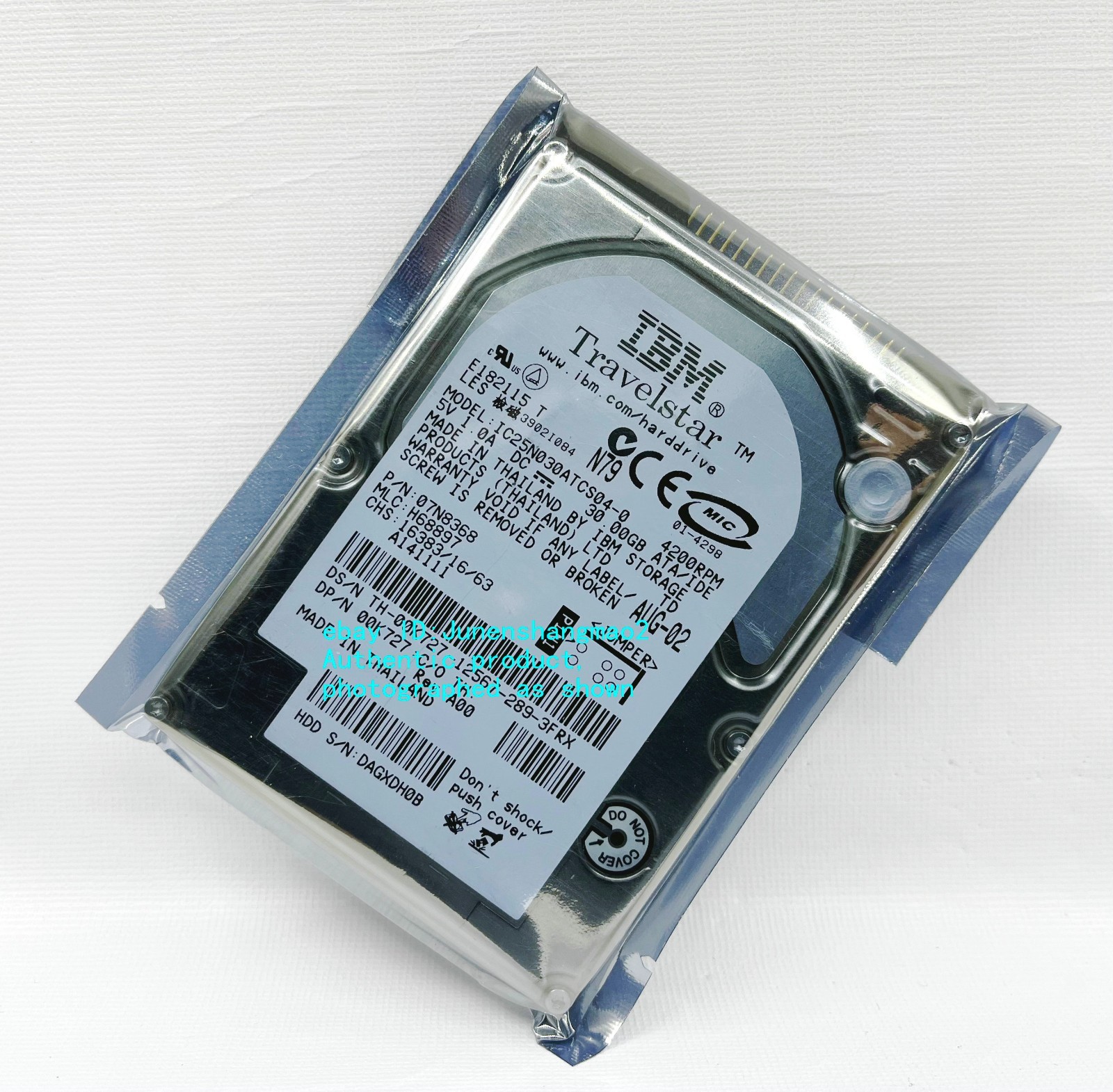 IBM 30GB IC25N030ATCS04-0 IDE 2.5''Hard Drives for Industrial Control Computers