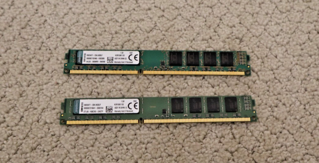 2 x Kingston KVR16N11/8 8GB DDR3-1600 PC3-12800 240-Pin Desktop RAM Memory