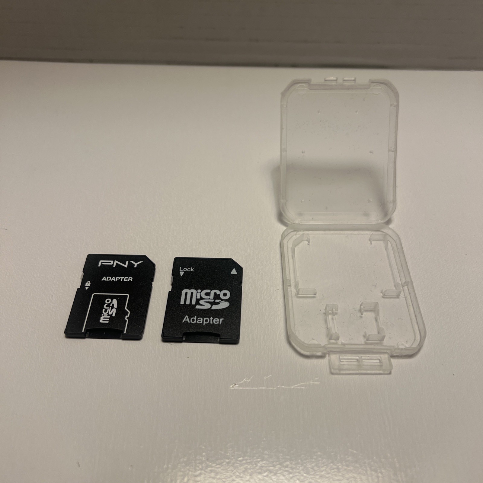 Two PNY Micro SD microSD to SD SDHC SDXC Adapter Only For 4GB To  64GB W/ Case