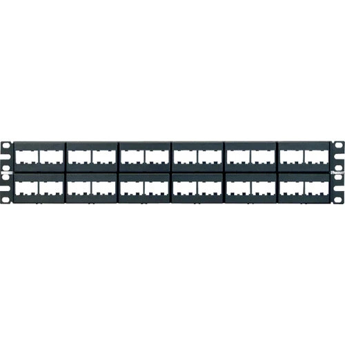 Panduit CPP48WBLY Mini-Com 48 Port 2U Modular Patch Panel 19in Black