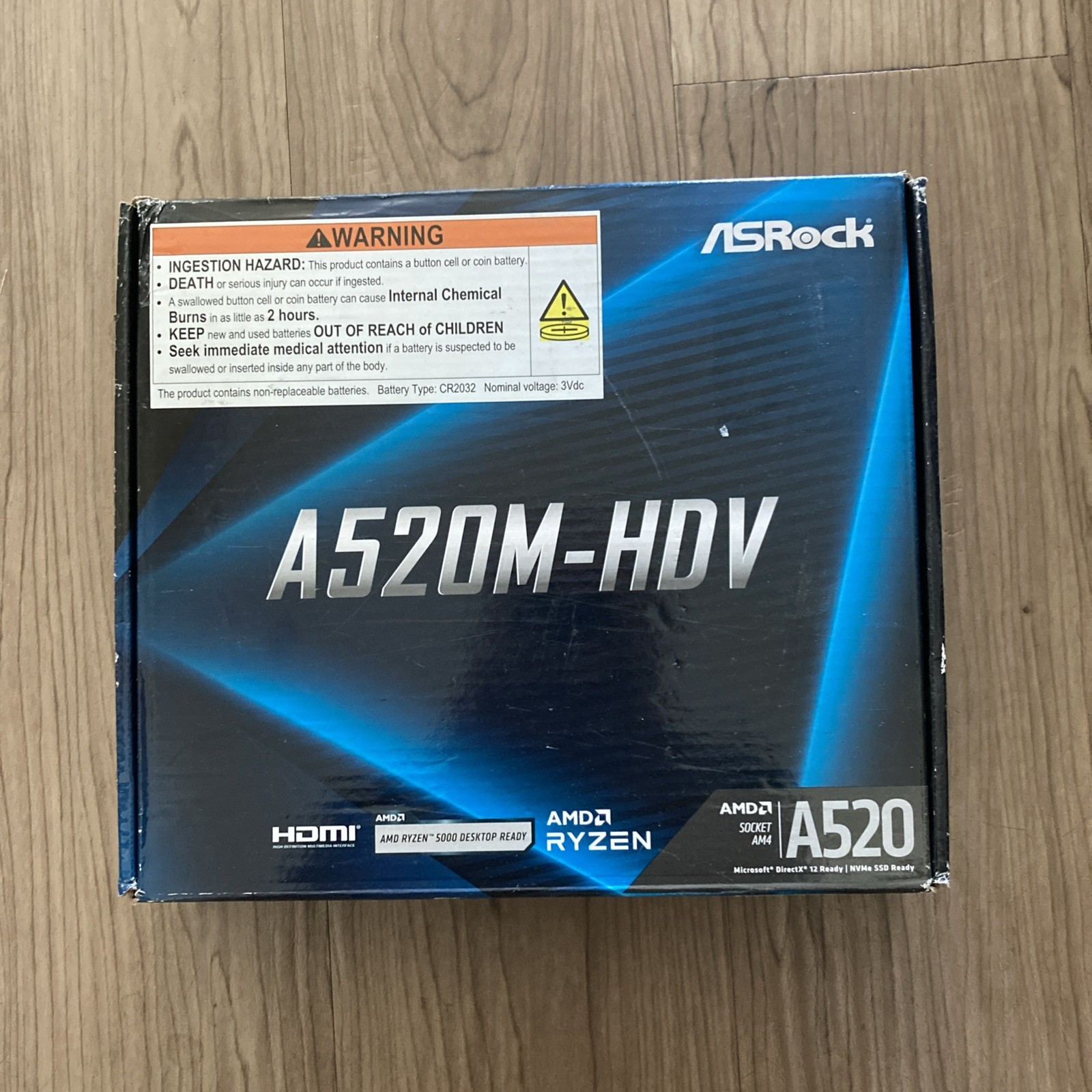 ASRock A520M-HDV AMD Socket AM4 RYZEN mATX Motherboard. NEW.