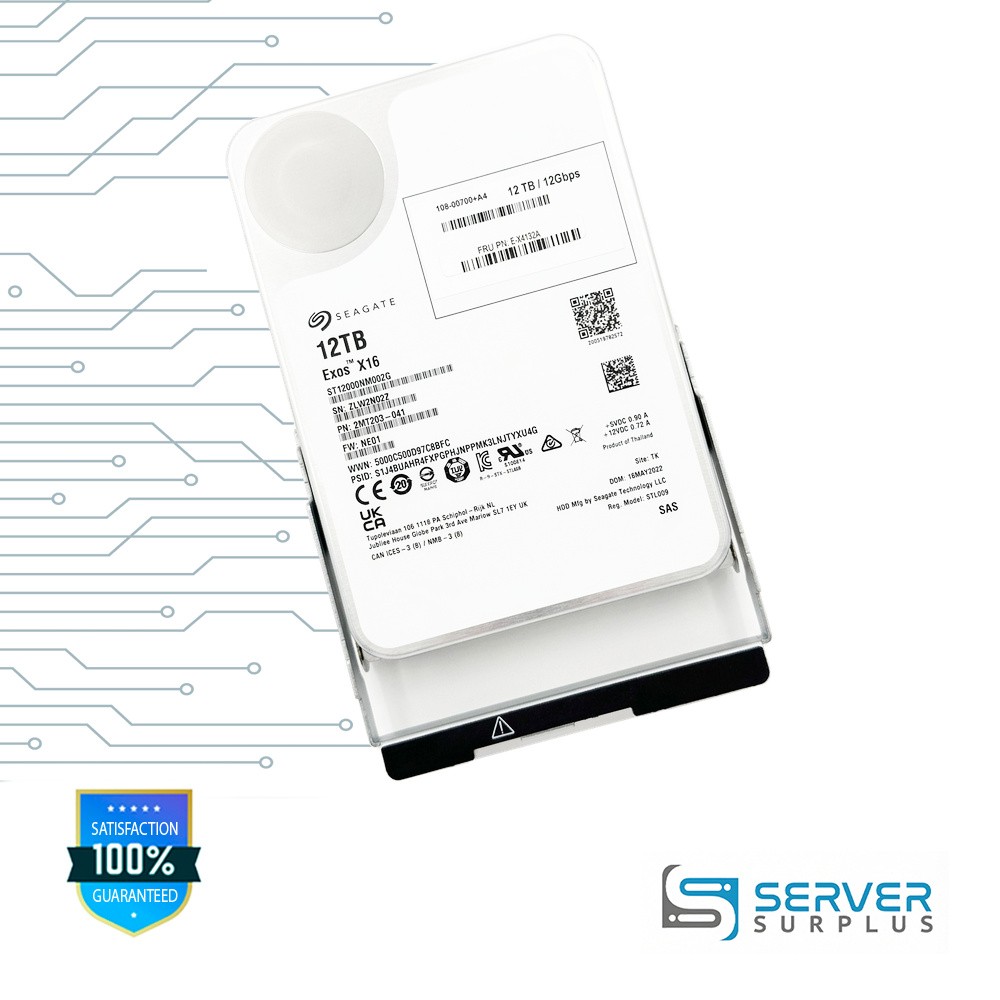 NetApp Exos X16 12TB SAS 12Gb/s 3.5 in Enterprise HDD | 108-00700+A4