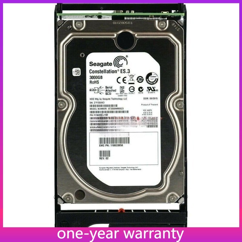 005032933 EMC DD2200 DD2500 005032934 P-X-2UC-3TBS 3TB SAS 3.5" HARD DRIVE HDD