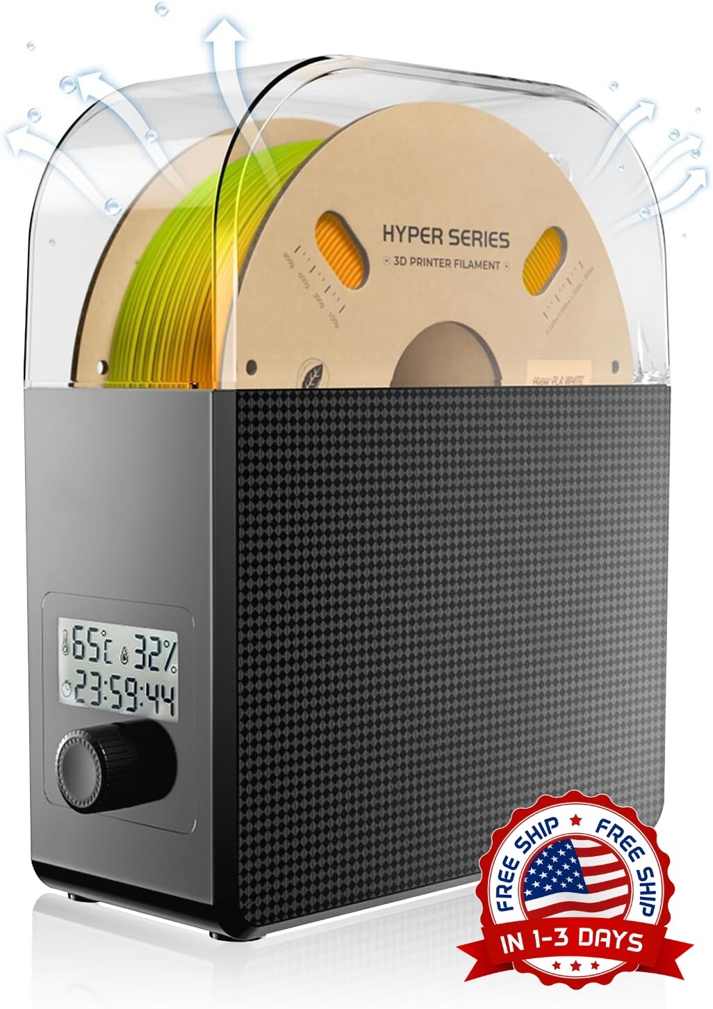 Secador De Filamentos Para Impresora 3D Con Calefacción De 360° Y Ventilador New