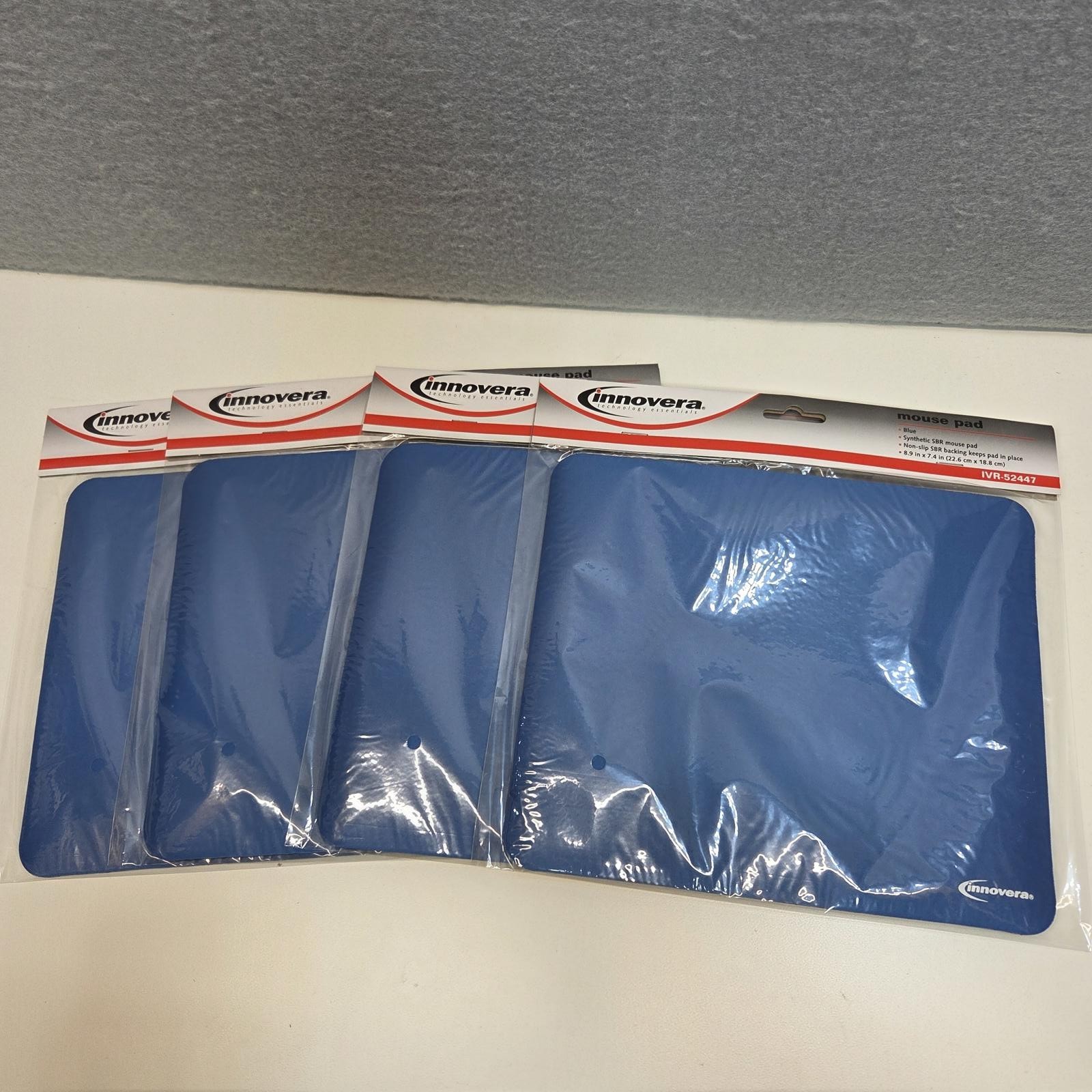 Innovera Mouse Pads 4 Pack Blue NEW Computer Accessories