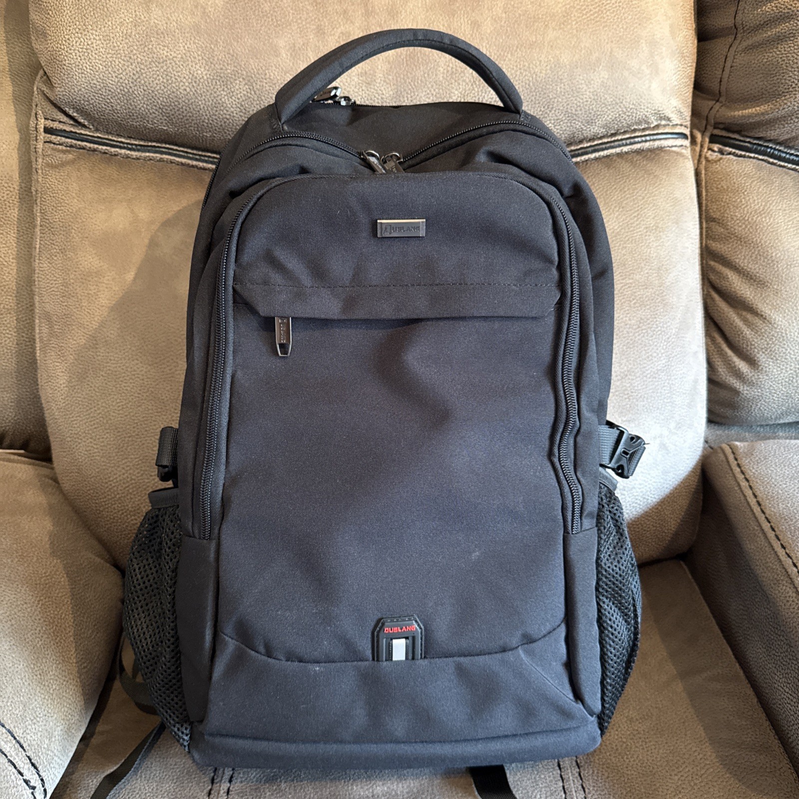 DUSLANG 17 Inch Laptop Backpack Water Resistant USB Port Black