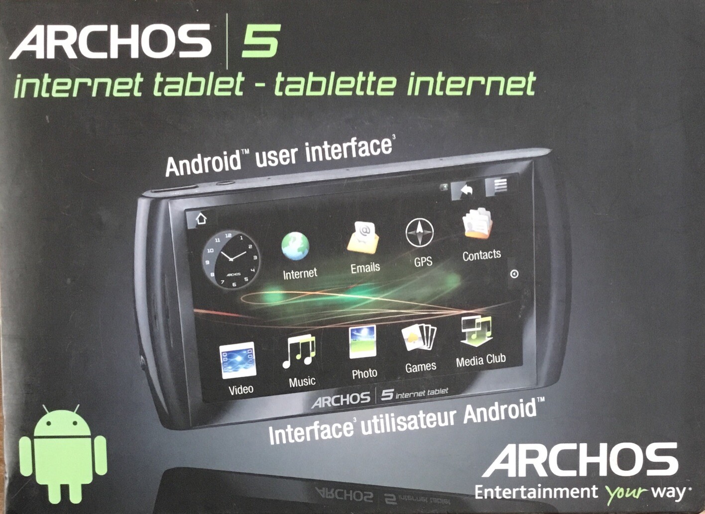 Archos 5 Internet Tablet 8GB Wi-Fi Android Apps, HD Multimedia, GPS————-18