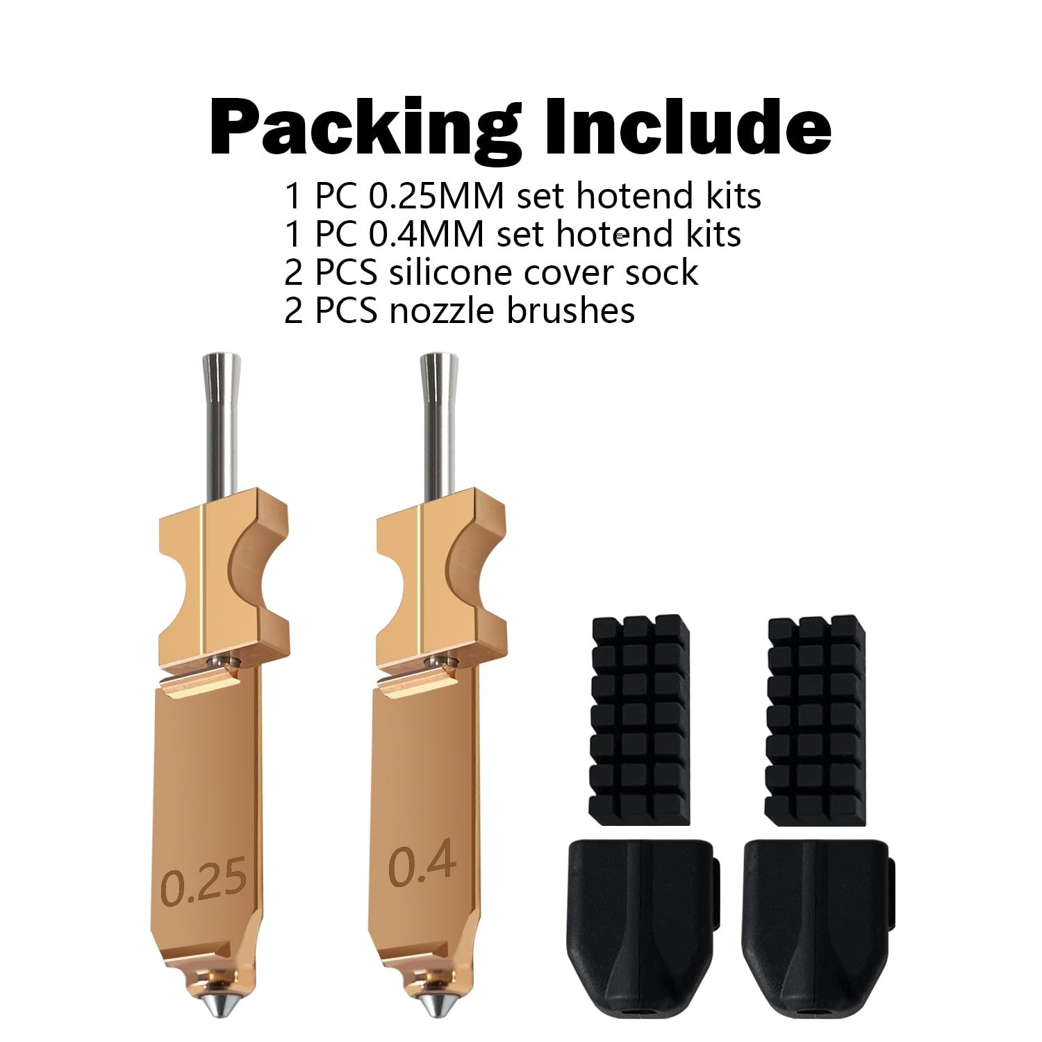 2PK Upgraded 0.25MM 0.4MM Hotend Kit for Flashforge AD5X Quick-Detachable Nozzle