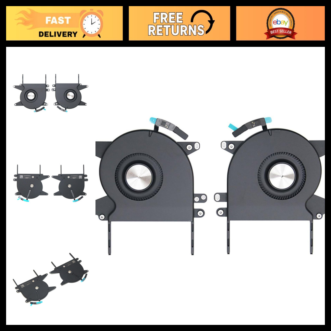 CPU Cooling Fan Replacement for MacBook Pro Retina 16-inch M1/M2/M3/M4 2021-2024