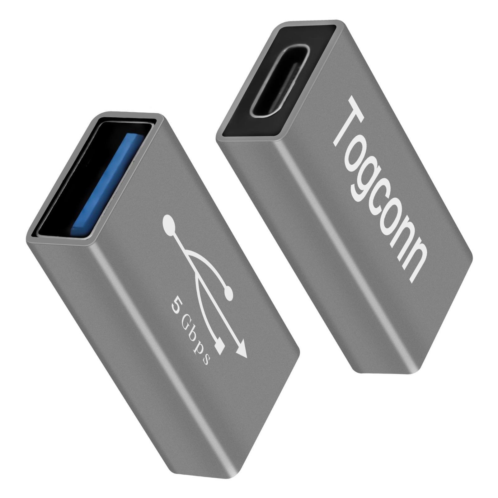 USB to USB C Adapter 2 Pack, Bi-Directional USB Type-C (Female) to USB Type-A (F
