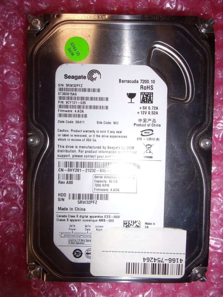 Seagate ST380815AS 9CY131-035 SATA 3.5" Hard Drive 80GB