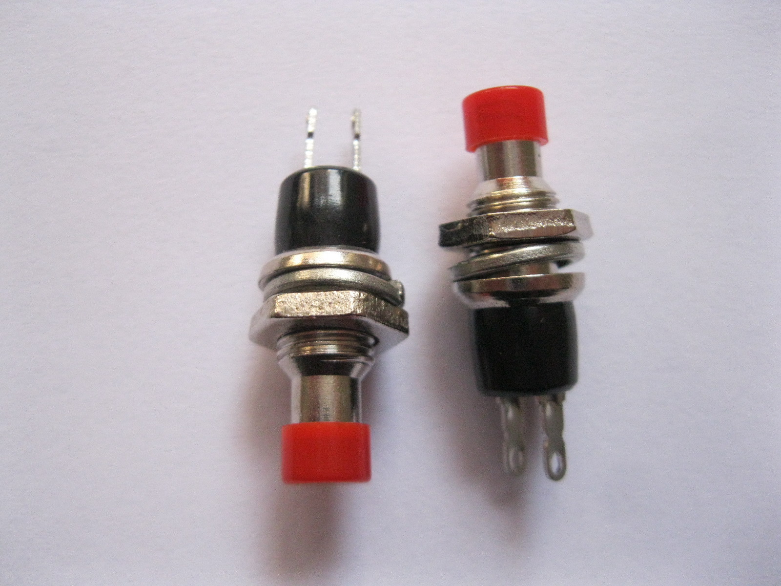 100 pcs SPST Mini Push ON Momentary Switch Red Cap 250V/3A 125V/6A Nomal Off New