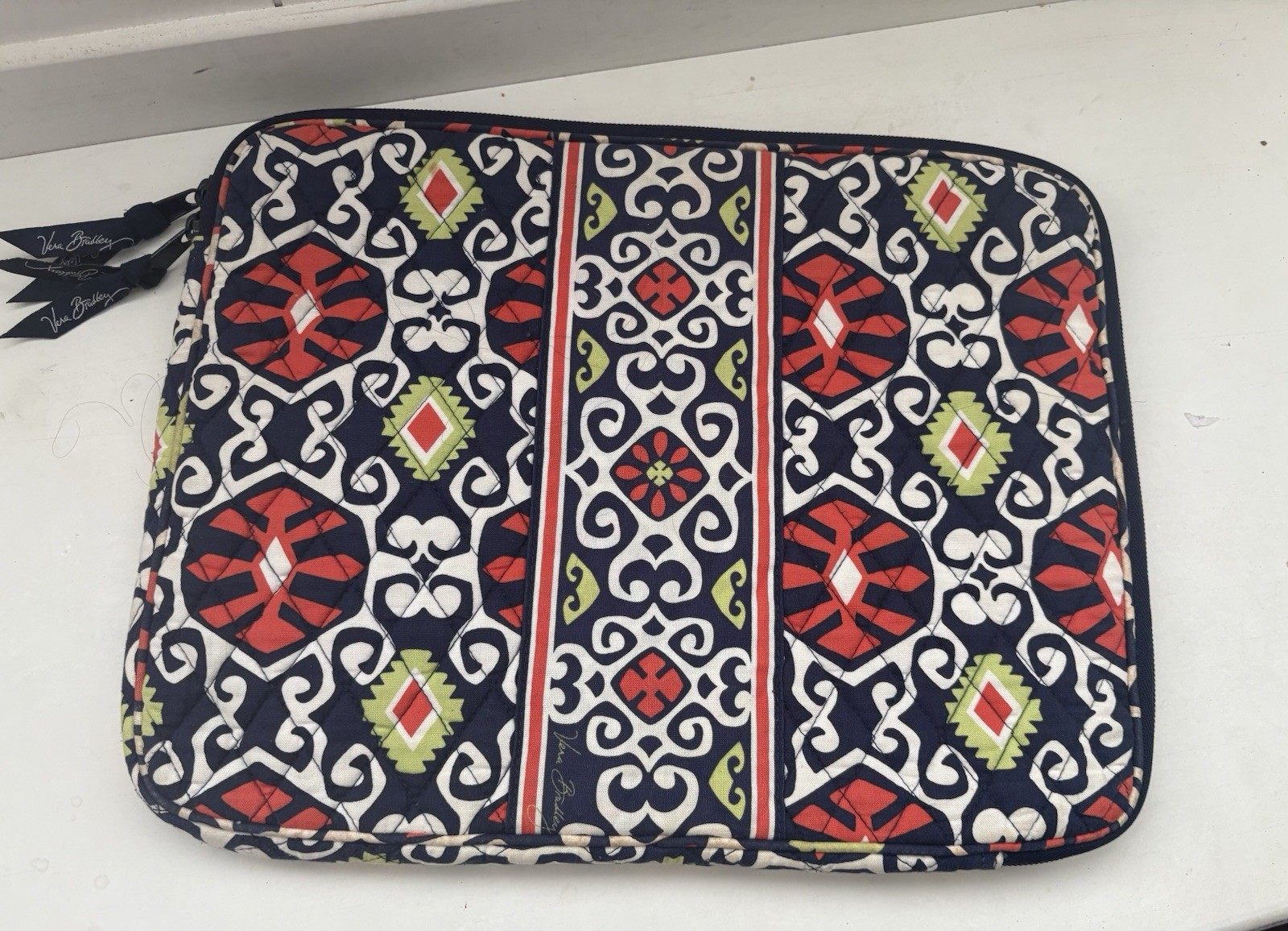 Vera Bradley Soft Quilted Laptop Sleeve Sun Valley Retired 14” X 11”