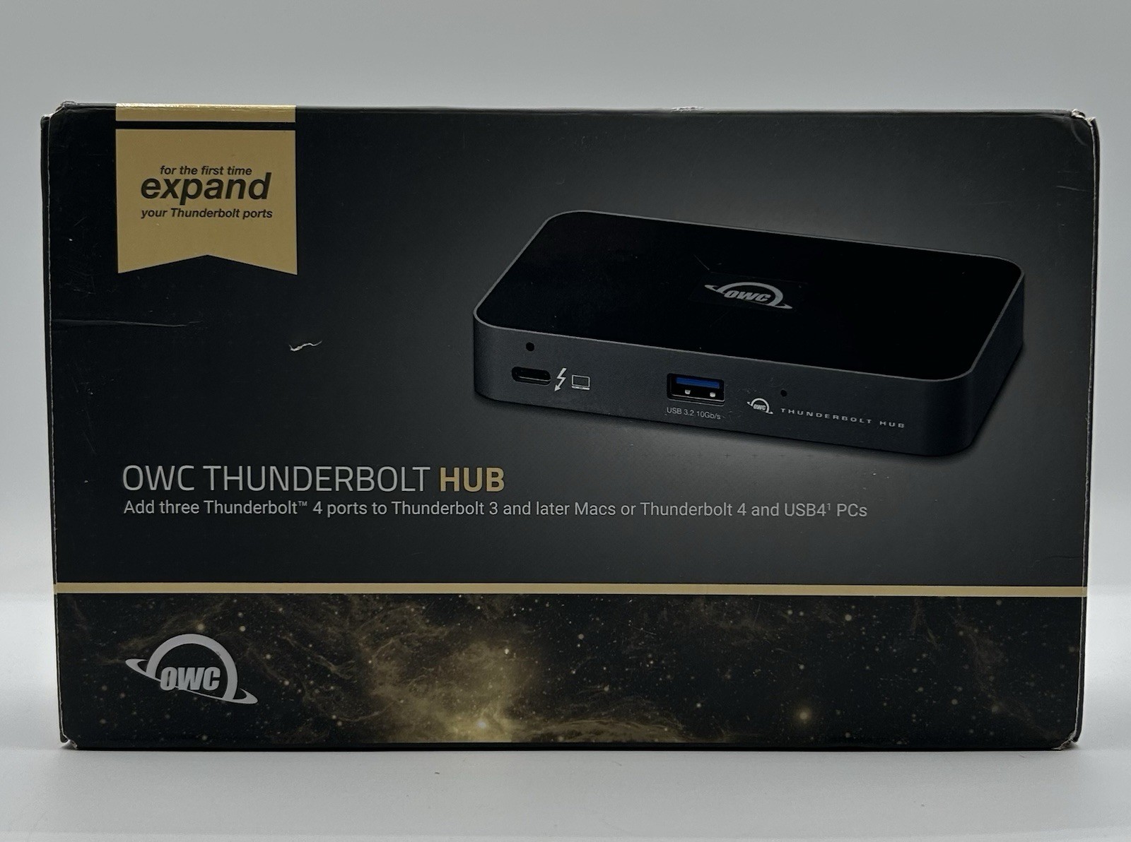 OWC Thunderbolt Hub, 4 Port to 3 Thunderbolt-4 USB-C, 1 USB 3.2- Used