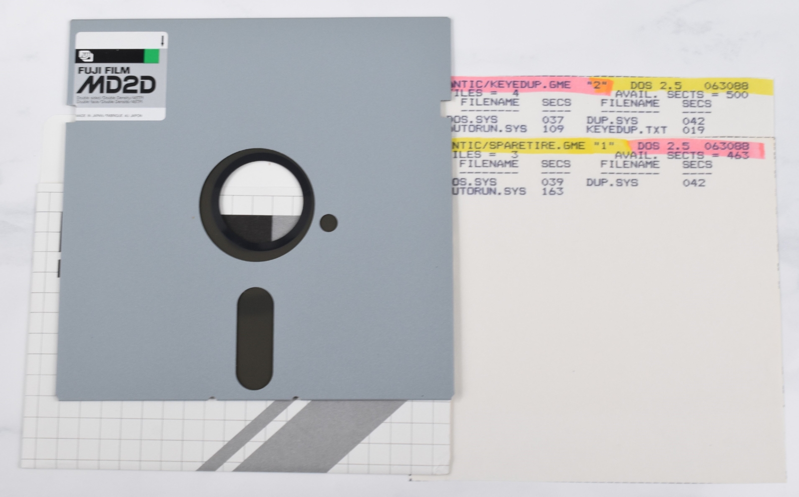 Vtg Computer Floppy Disk-Collectible, Untested, As-Is (Atari Keyedup, Sparetire)