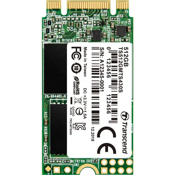 Transcend TS512GMTS430S 430S 512GB Internal SATA SS M.2 2242 M.2 SATA Memory