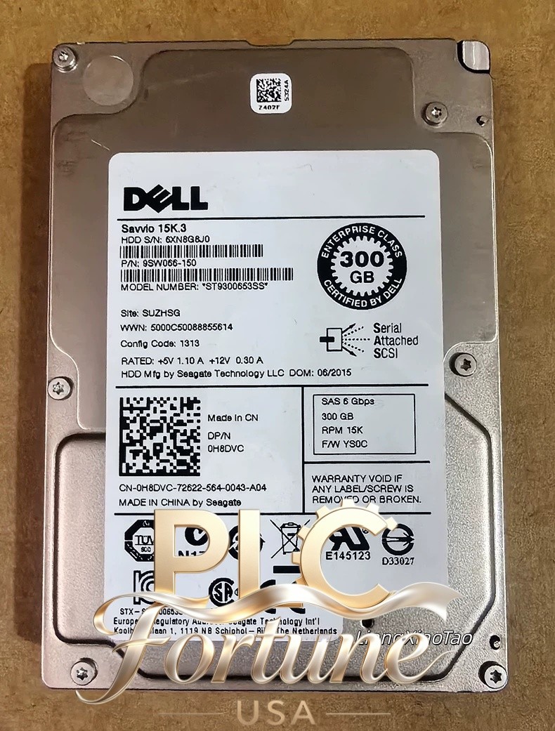 Used DELL H8DVC 0H8DVC ST9300653SS 300GB 15KRPM 2.5" 6Gbps SAS Hard Drive HDD