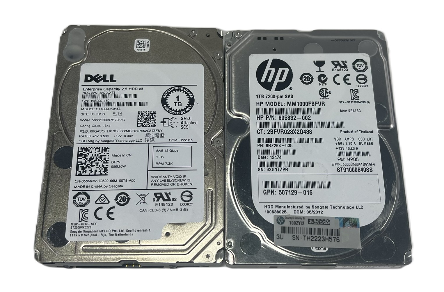 Lot of 20 1TB Mixed Brand/Model 2.5" SAS Hard Disk Drive 7.2k RPM (AMX)