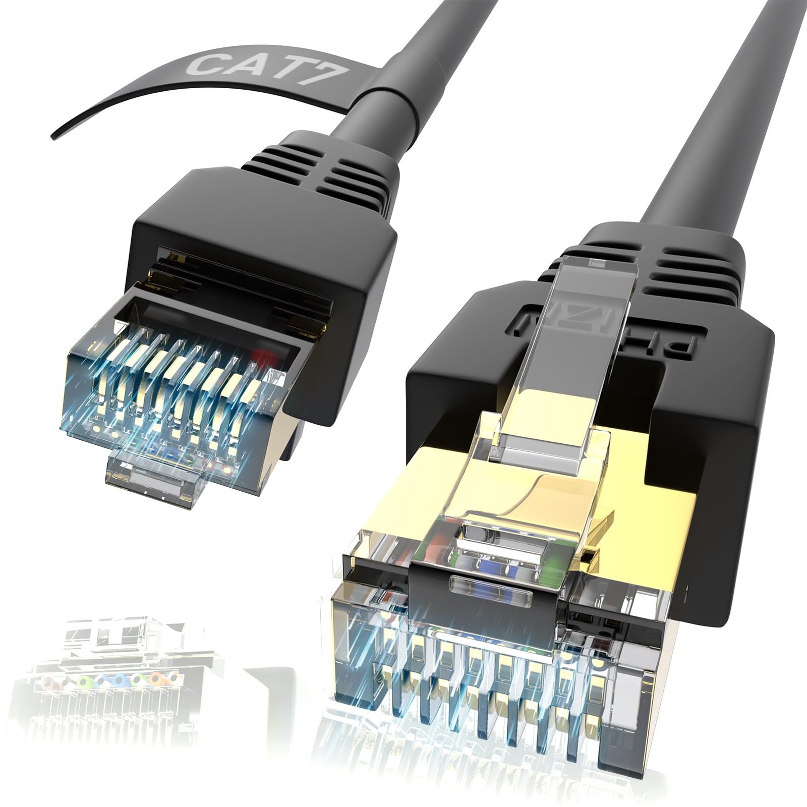 Long Ethernet Cable 300ft,Cat 7 3Ft 15Ft 25Ft 50Ft 100Ft 125Ft 150Ft 175Ft 20...