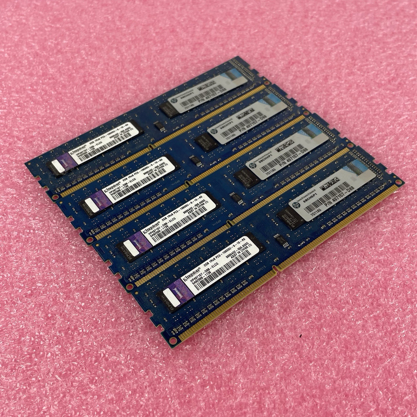 Kingston HP497157-D88-ELCG 9995402-056.A00G 2GB Ram Lot of 4