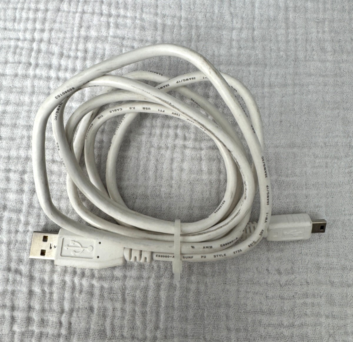 USB 2.0 Printer Cable Type A Male to Type B Male 5 ft