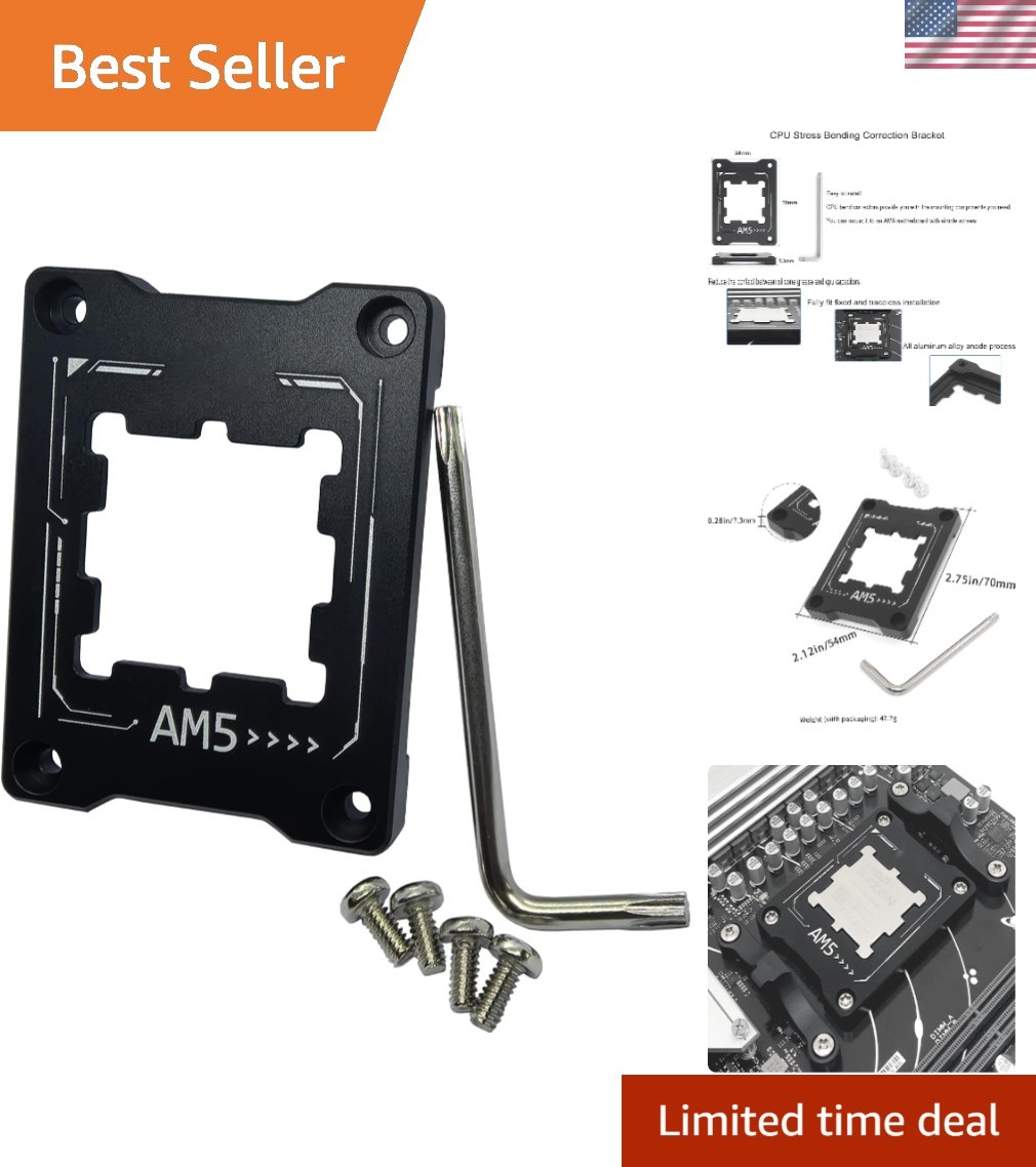 High-Performance AM5 CPU Contact Frame | Anti-Bending Support for Motherboards