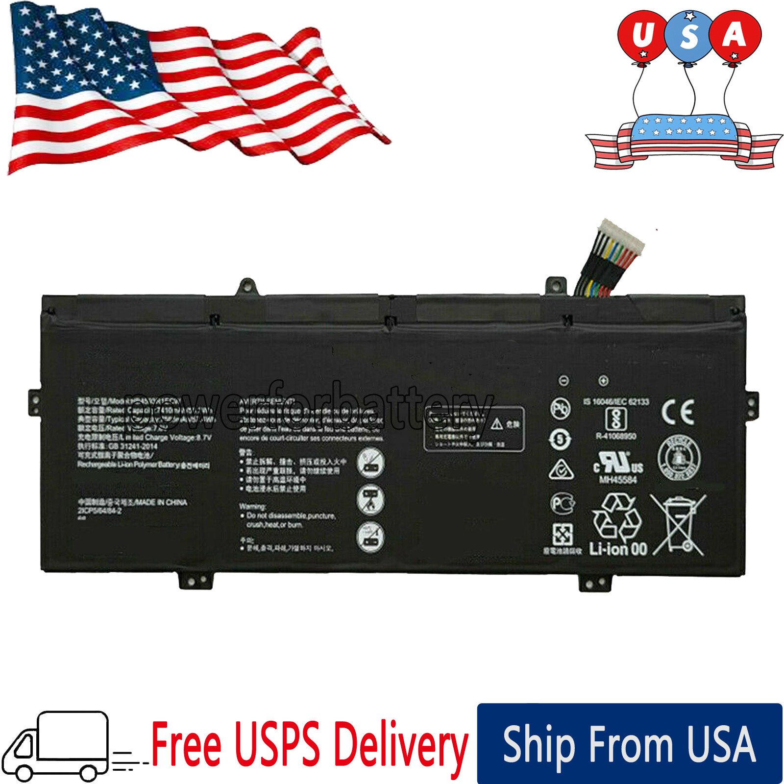 HB4593R1ECW 57.4Wh Battery For Hua-wei Matebook X Pro KLV/MACH-W19 VLT-W60/50 