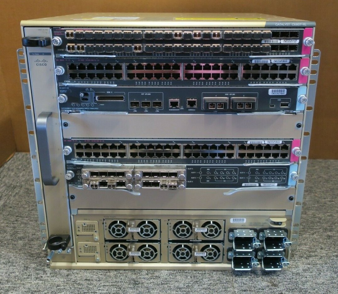 Cisco Catalyst 6807-XL 7 Slot Chassis 10U Modular Campus Switch 6807-XL-S2T-BUN