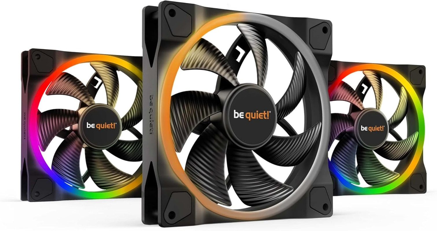 Light Wings 140Mm PWM Low Noise Premium ARGB Cooling Fan | 4-Pin | 3-Pack | Blac