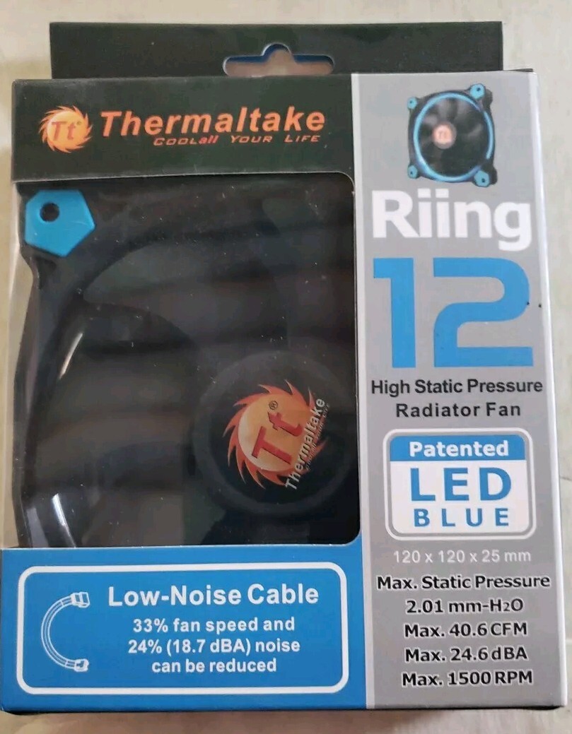 Thermaltake Riing 12 Series Blue High Static Pressure 120mm Circular LED Ring