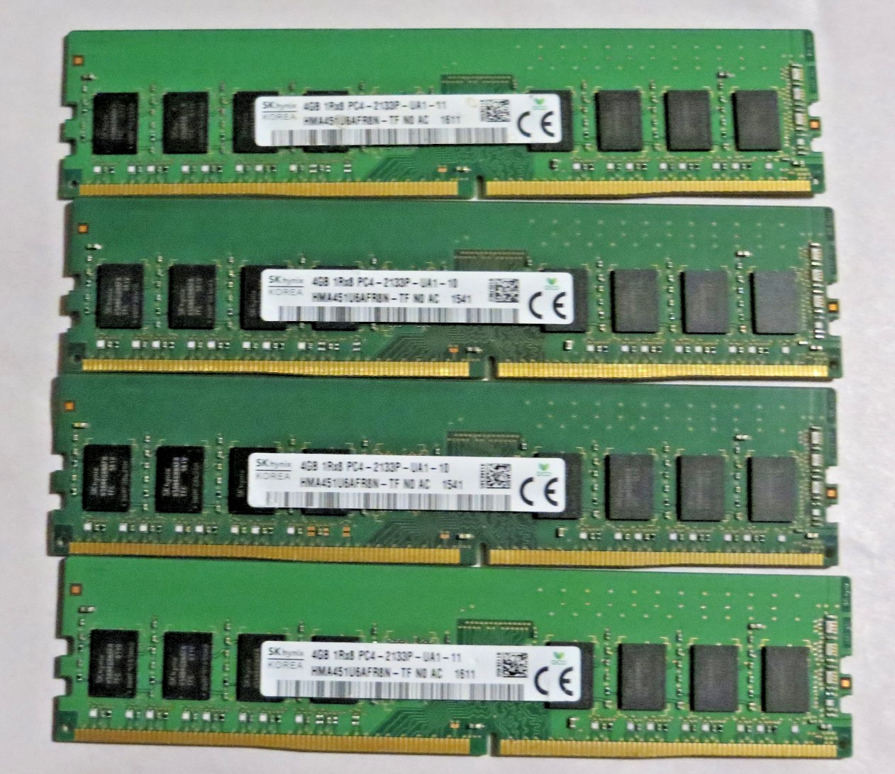 16GB Kit 4x4GB DDR4 2133MHz PC4-17000 Desktop RAM SK Hynix HMA451U6AFR8N-TF
