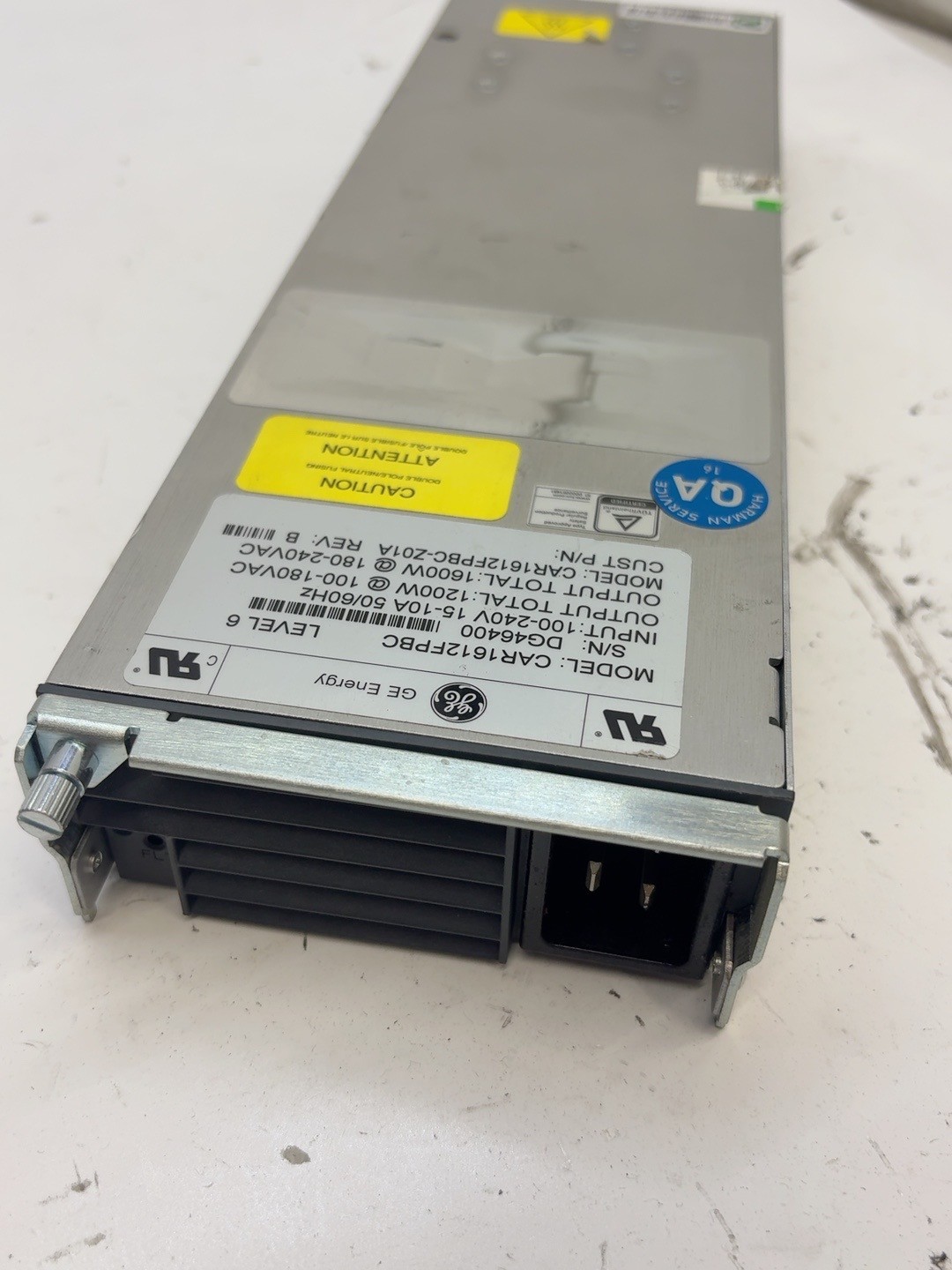 GE Energy CAR1612FPBC-Z01A 1600W 12V Hot Swap AC/DC Power Supply PSU T8D11