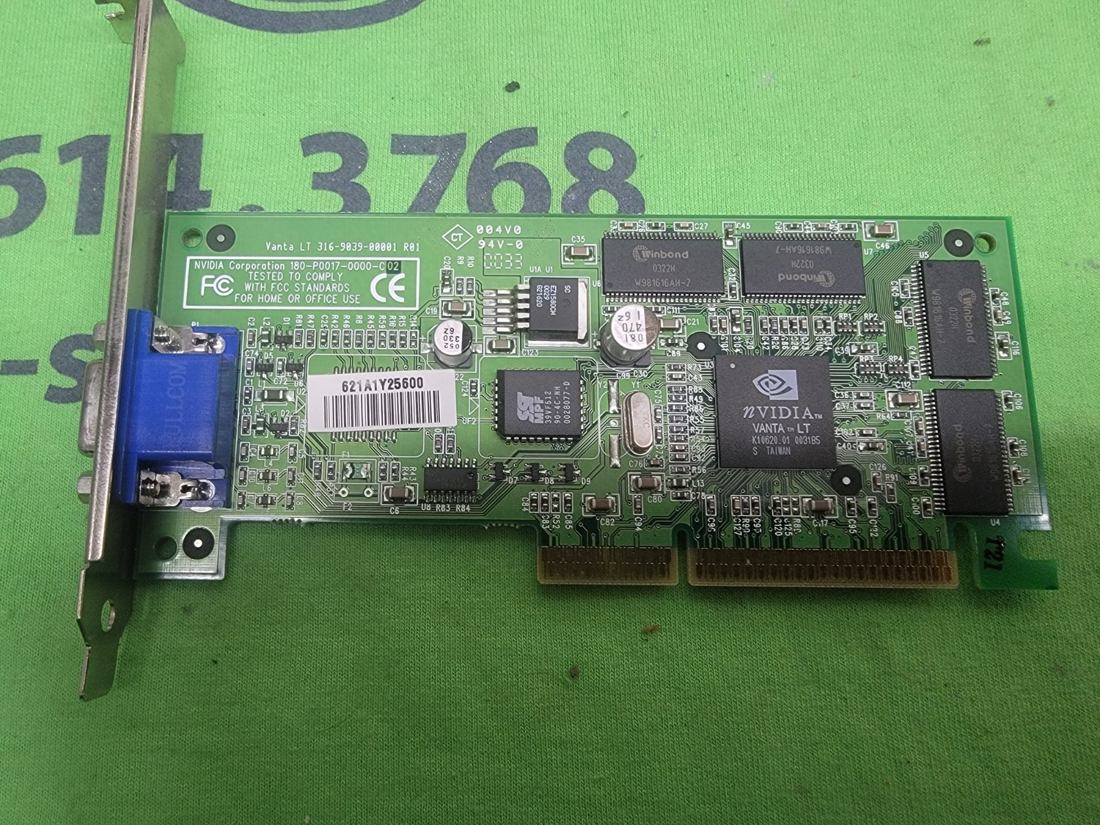 NVIDIA 180-P0017-0000-C02 201827-001 AGP GRAPHIC CARD Vanta - Compaq 192174-002