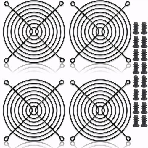 4Pcs 140Mm Fan Grill Guard Black with Screws