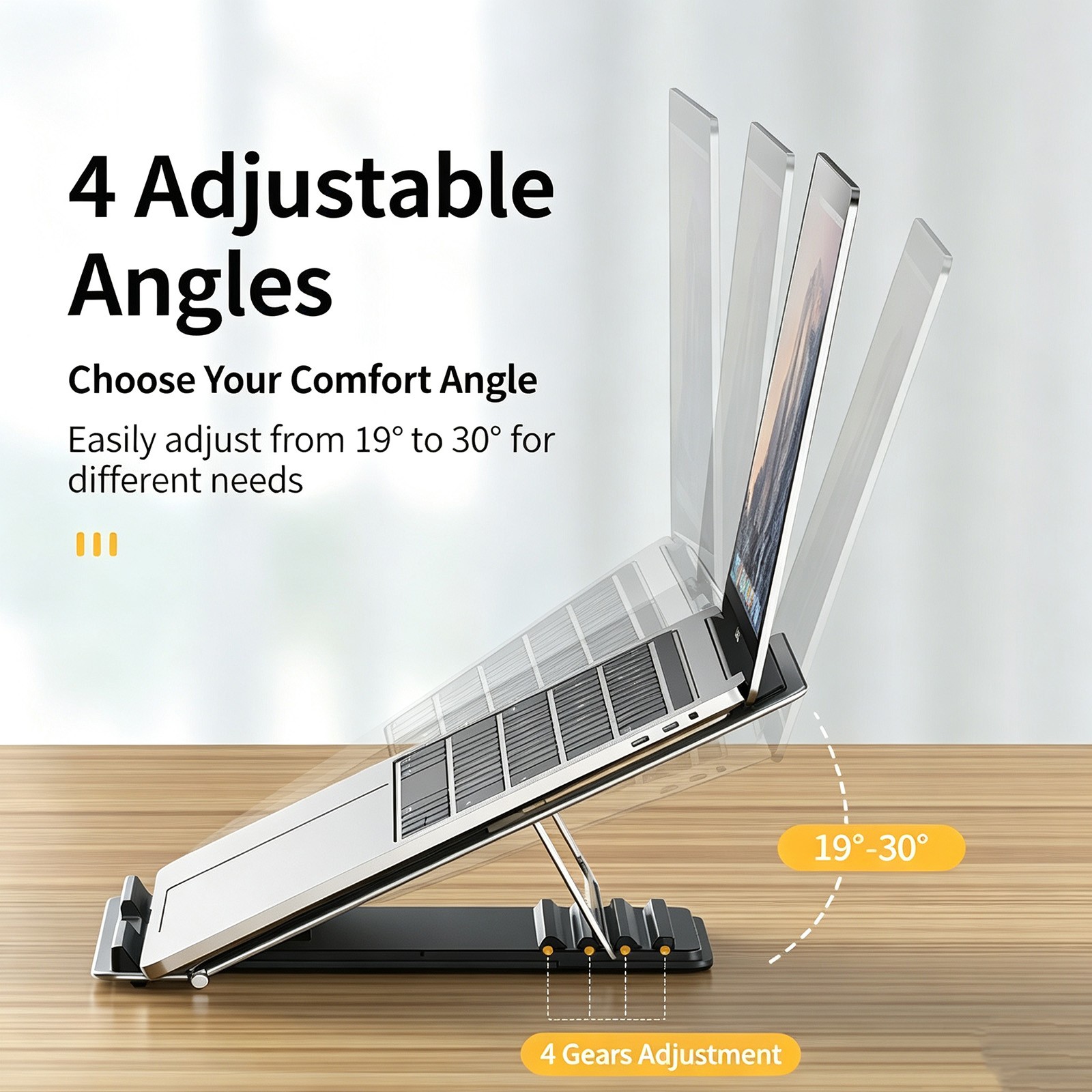 10-17 Inch Aluminum Laptop Stand Adjustable Foldable Cooling Tablet Holder