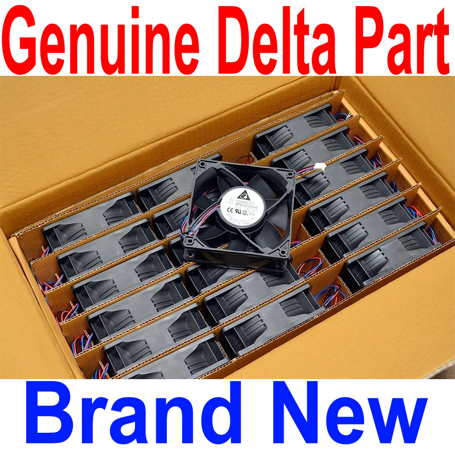 Delta 3-Pin AFB1212SHE CF00 Ultra Strong 120MM 12V Fan (Brand New, Genuine Part)