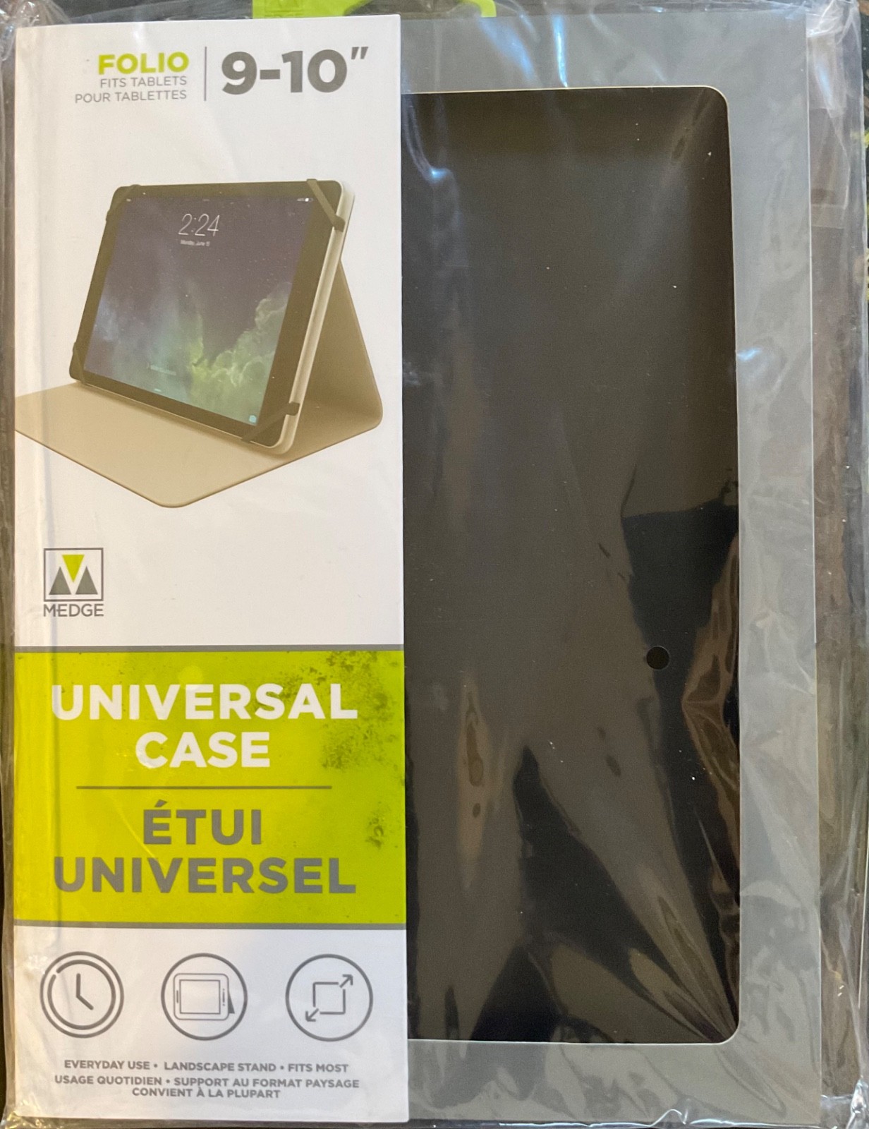 NEW SEALED M-Edge Universal Folio Case 9" to 10" Tablets Black (U10-BA-MF-B)