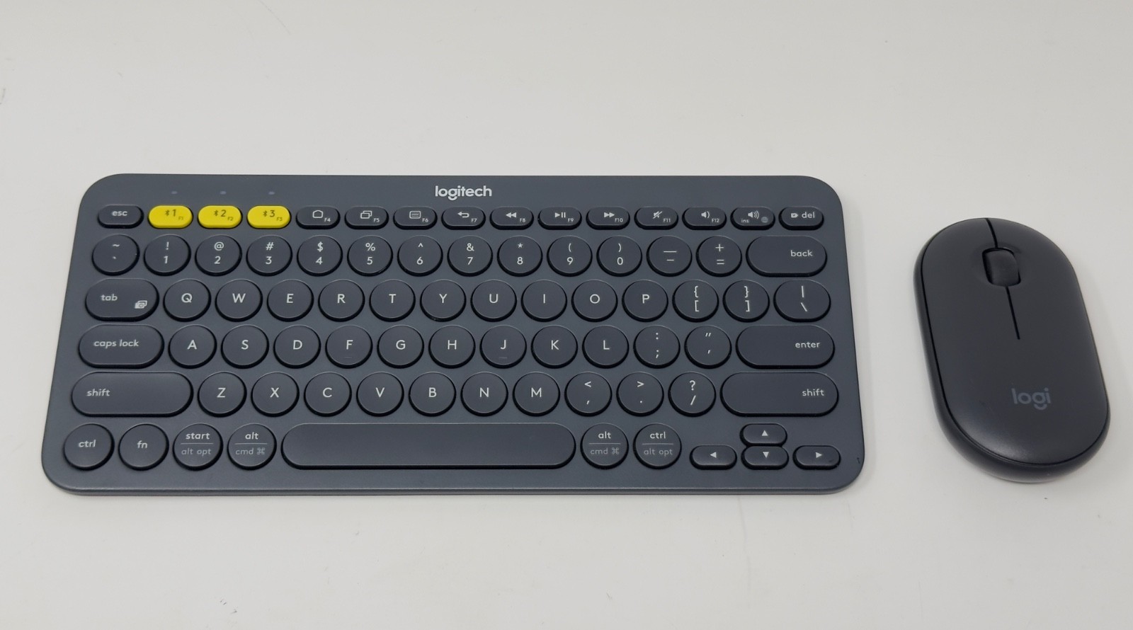 Logitech K380 Multi-device Bluetooth Keyboard and Logitech Pebble M350 Mouse