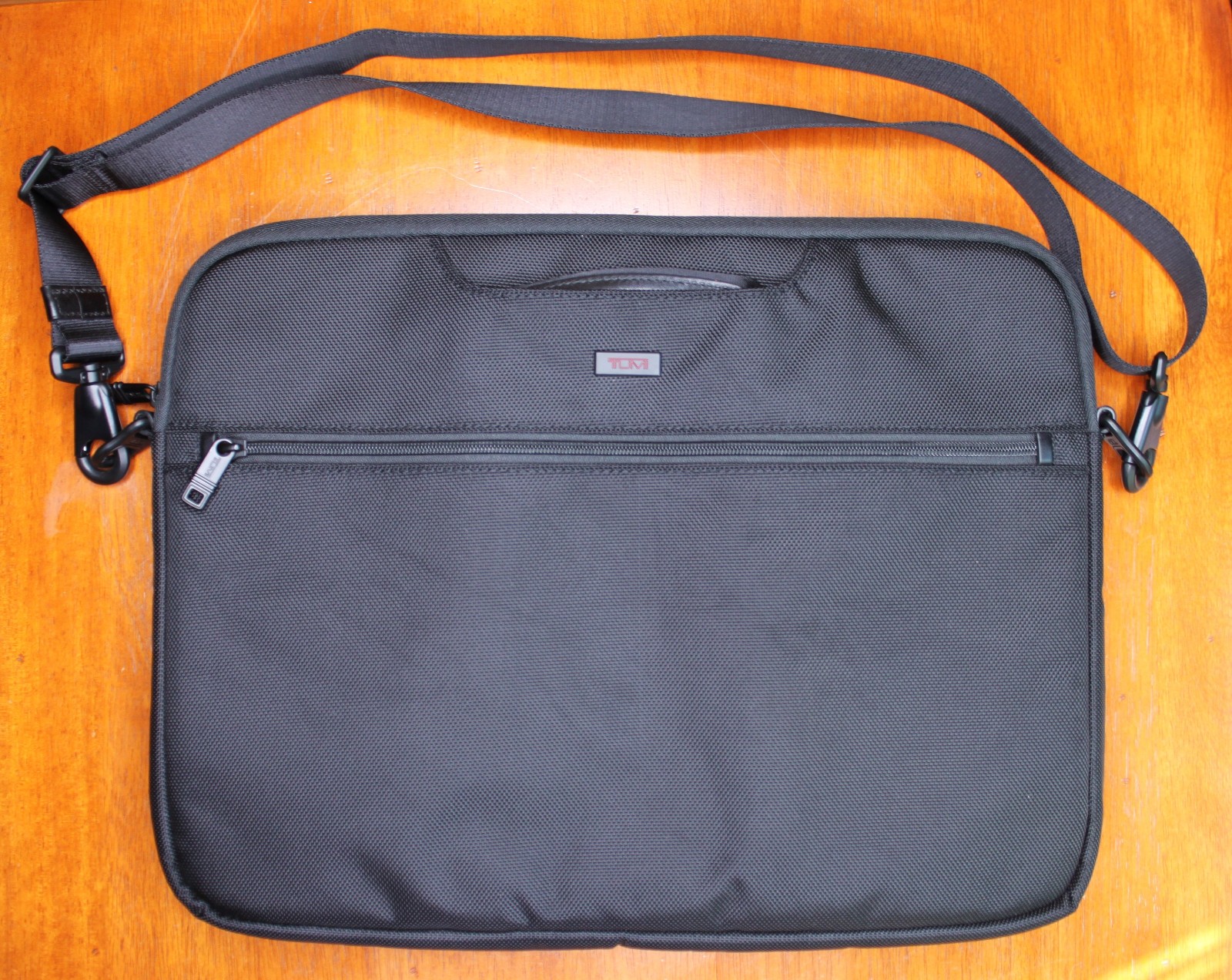 TUMI Black Ballistic Nylon Slim Padded Laptop Brief Case / Sleeve