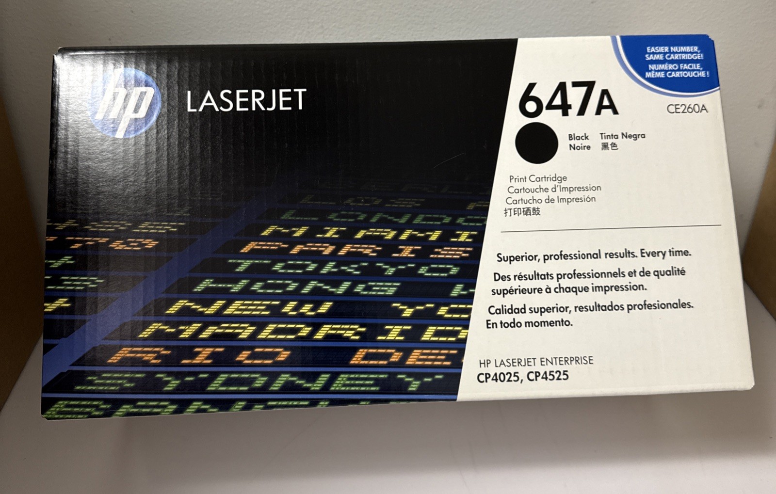 Genuine HP LaserJet Toner Cartridge Black CE260A 647A New Sealed