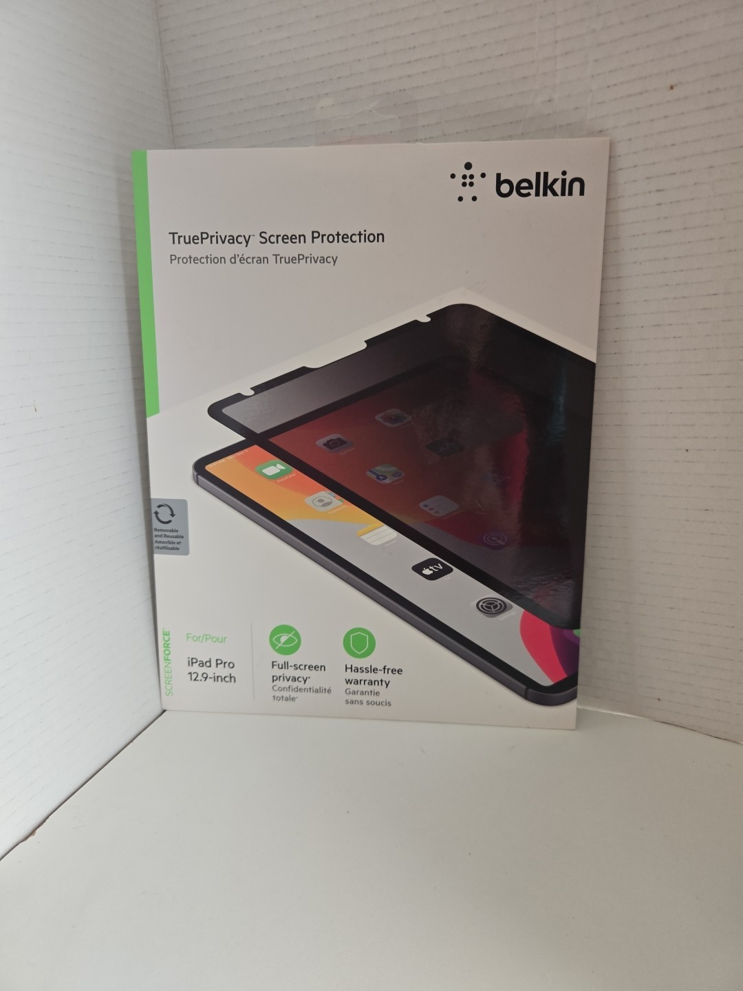 Belkin TruePrivacy Screen Protector for iPad Pro 12.9" w/Removable, Reusable,...